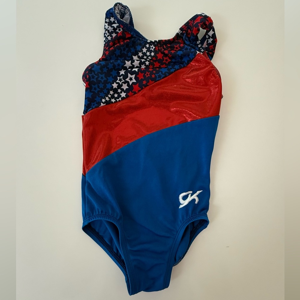 Kids leotard by GK - Red and Blue Star Design